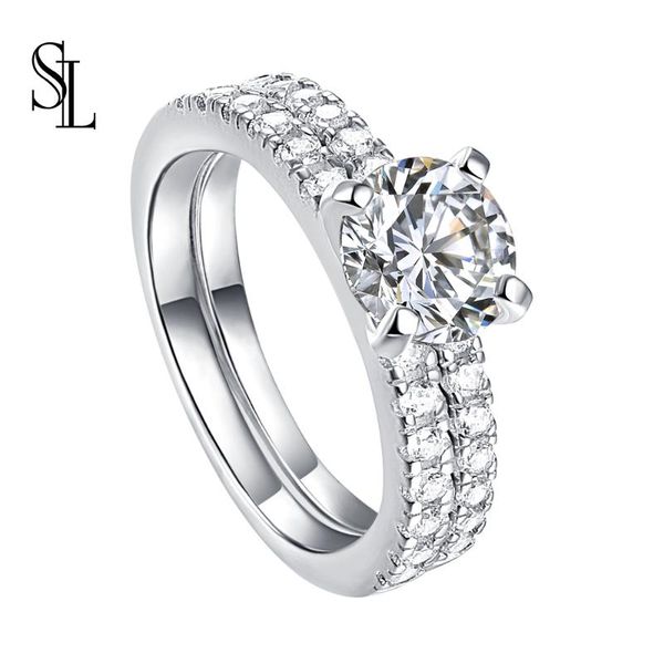 cluster rings sl 2 pcs rose gold for women solid 925 sterling silver women's wedding ring sets classic jewelry, Golden;silver
cluster rings sl 2 pcs rose gold for women solid 925 sterling silver women's wedding ring sets classic jewelry, Golden;silver