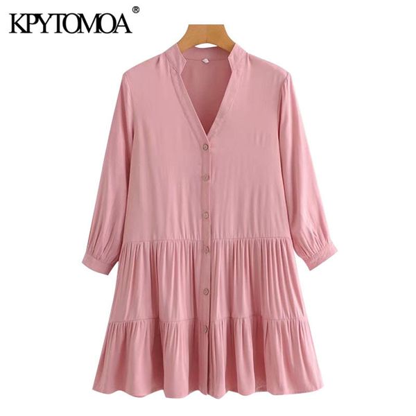 women chic fashion button-up loose mini dress vintage v neck three quarter sleeves female dresses vestidos mujer 210416, Black;gray
women chic fashion button-up loose mini dress vintage v neck three quarter sleeves female dresses vestidos mujer 210416, Black;gray