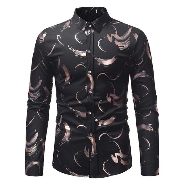 men's casual shirts shirts, printed for men, long-sleeved spring menswear, men, White;black
men's casual shirts shirts, printed for men, long-sleeved spring menswear, men, White;black