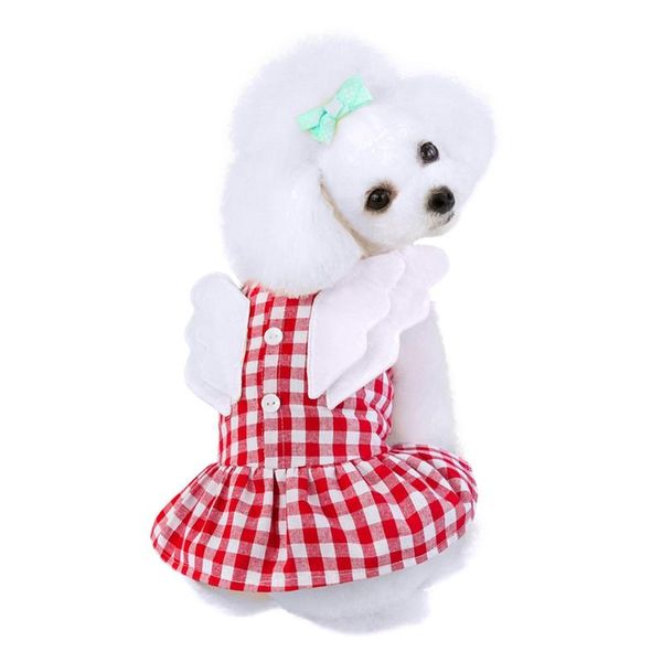 dog apparel summer angel wings plaid clothes pet dress breathable skirt cat clothing costume
dog apparel summer angel wings plaid clothes pet dress breathable skirt cat clothing costume