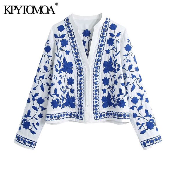 women fashion floral embroidery loose blouses vintage long sleeve button-up female shirts blusas chic 210416, White
women fashion floral embroidery loose blouses vintage long sleeve button-up female shirts blusas chic 210416, White