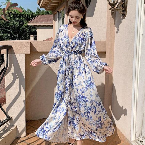 casual dresses cotday loose lantern sleeve elegant vintage spring 2021 v neck women blue ink painting fashion designer long dress, Black;gray
casual dresses cotday loose lantern sleeve elegant vintage spring 2021 v neck women blue ink painting fashion designer long dress, Black;gray