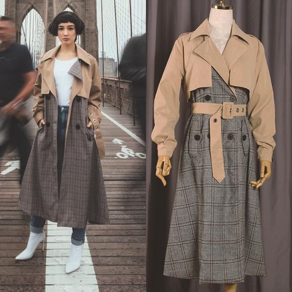 women's trench coats fashion women comfortable long coat windbreaker arrival ol style outerwear thick holiday outdoor trend, Tan;black
women's trench coats fashion women comfortable long coat windbreaker arrival ol style outerwear thick holiday outdoor trend, Tan;black