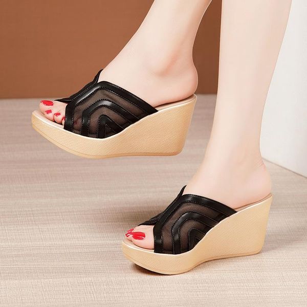 slippers big size 32-43 ol office genuine leather lace chunky platform women wedding shoes 2021 high heels wedges slides, Black
slippers big size 32-43 ol office genuine leather lace chunky platform women wedding shoes 2021 high heels wedges slides, Black