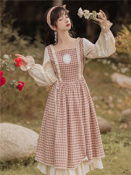 vintage chinese style plaid dress mori girl square collar petal sleeve prairie chic women retro vestidos faldas autumn spring casual dresses, Black;gray
vintage chinese style plaid dress mori girl square collar petal sleeve prairie chic women retro vestidos faldas autumn spring casual dresses, Black;gray