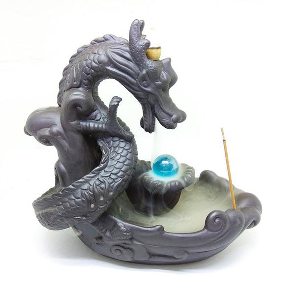 fragrance lamps backflow incense burner creative ceramic home decor dragon holder censer with crystal ball + 10pcs cones
fragrance lamps backflow incense burner creative ceramic home decor dragon holder censer with crystal ball + 10pcs cones