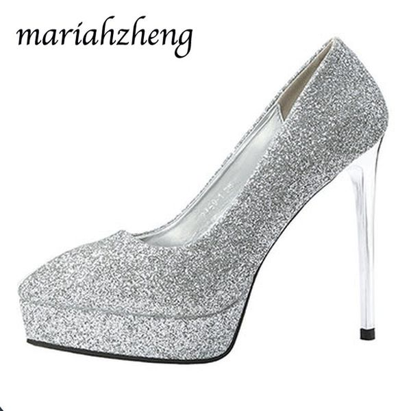 dress shoes mariahzheng 12.5cm waterproof nightclub women's singles pointed toe shallow mouth sequins high heel lsj, Black
dress shoes mariahzheng 12.5cm waterproof nightclub women's singles pointed toe shallow mouth sequins high heel lsj, Black