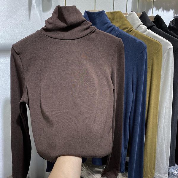 women's t-shirt women pulovers korean fashion spring autumn thin section long sleeve t-shirts solid color turtleneck simplicity bottomi, White
women's t-shirt women pulovers korean fashion spring autumn thin section long sleeve t-shirts solid color turtleneck simplicity bottomi, White