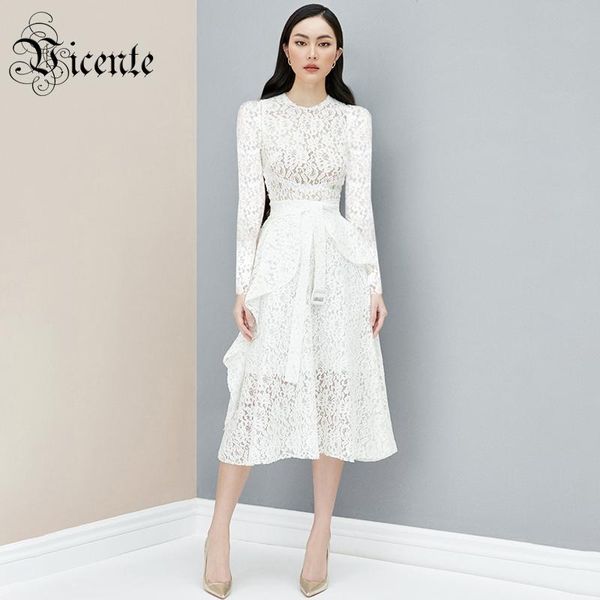 trendy white lace midi dress ruffles design long sleeves with belt o neck celebrity party club vestido casual dresses, Black;gray
trendy white lace midi dress ruffles design long sleeves with belt o neck celebrity party club vestido casual dresses, Black;gray