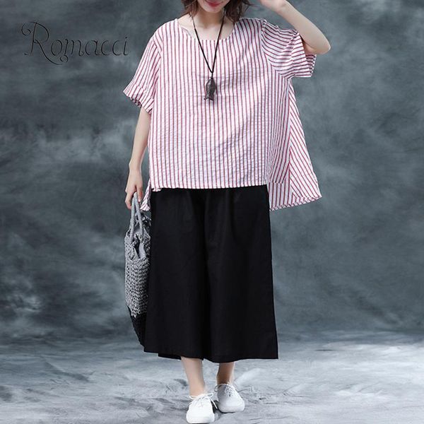women's blouses & shirts women vintage loose blouse striped half sleeves high low hem asymmetrical oversized female shirt cotton linen, White
women's blouses & shirts women vintage loose blouse striped half sleeves high low hem asymmetrical oversized female shirt cotton linen, White