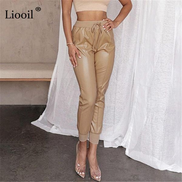 liooil black brown faux pu leather high waist pencil pants women slacks streetwear drawstring trousers womens long women's & capris, Black;white
liooil black brown faux pu leather high waist pencil pants women slacks streetwear drawstring trousers womens long women's & capris, Black;white