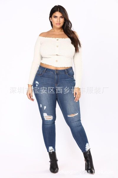 women's jeans 2021 large distressed dark blue plus size pants for women clubwear high waist
women's jeans 2021 large distressed dark blue plus size pants for women clubwear high waist