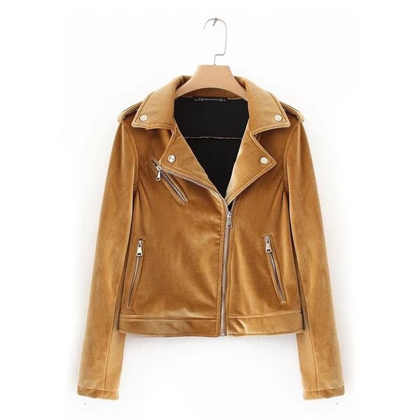 arrival korean style knights motorcycle jaquetas feminino velvet bomber jacket 3 colors available 210527, Black;brown
arrival korean style knights motorcycle jaquetas feminino velvet bomber jacket 3 colors available 210527, Black;brown