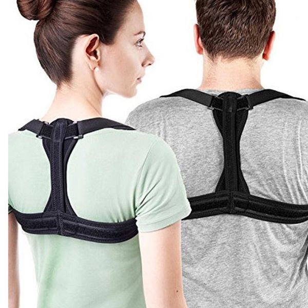 neoprene posture corrector for the back adjustable upper shoulder men women support belt, Black;blue
neoprene posture corrector for the back adjustable upper shoulder men women support belt, Black;blue