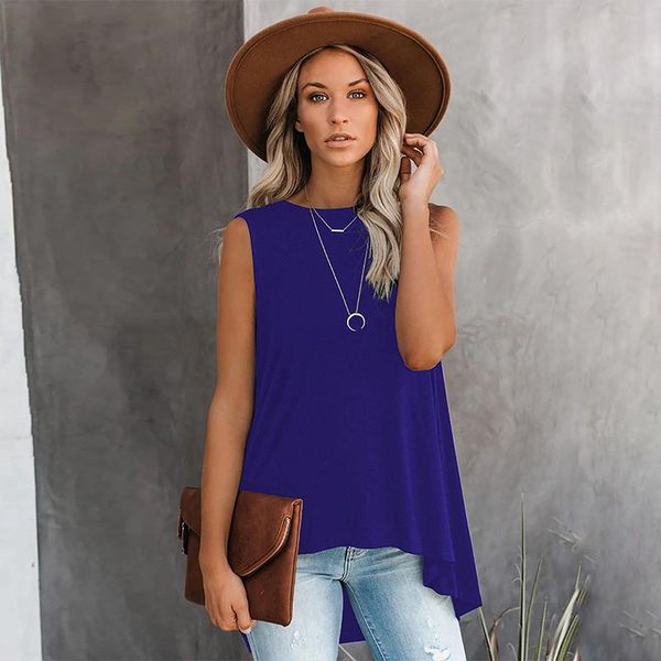 women's t-shirt 2021summer o-neck sleeveless irregular pullover women street loose solid color vest ladies tshirt, White
women's t-shirt 2021summer o-neck sleeveless irregular pullover women street loose solid color vest ladies tshirt, White