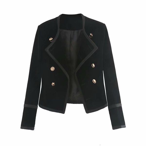 vintage black velvet short double breasted slim jacket autumn european gothic coat streetwear, Black;brown
vintage black velvet short double breasted slim jacket autumn european gothic coat streetwear, Black;brown