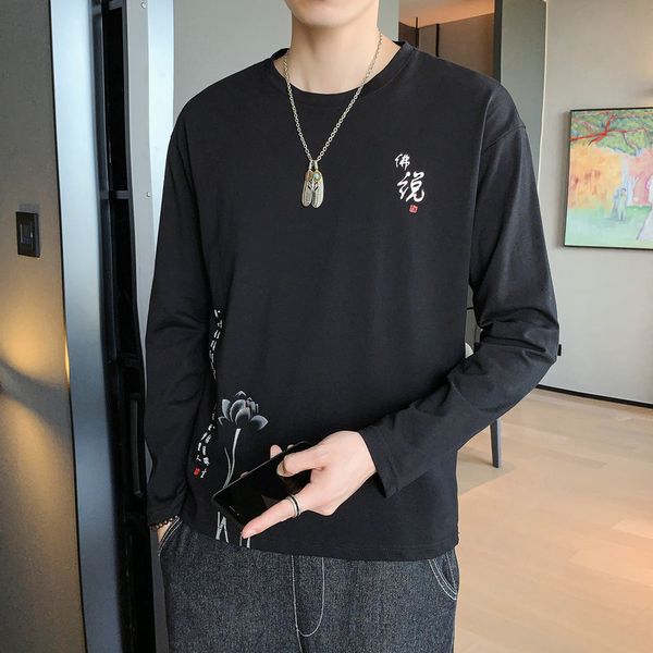 45kg-100kg spring fashion men's t shirt casual o-neck long sleeve letter printed black white tees 4xl 5xl 210412, White;black
45kg-100kg spring fashion men's t shirt casual o-neck long sleeve letter printed black white tees 4xl 5xl 210412, White;black