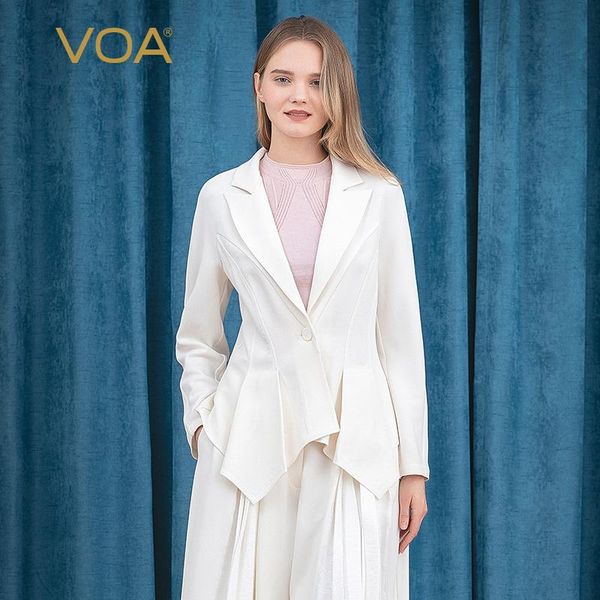 women's jackets voa 60mm heavyweight silk long-sleeved lapel collar swallowtail swing one button simple and capable drape white coat w3, Black;brown
women's jackets voa 60mm heavyweight silk long-sleeved lapel collar swallowtail swing one button simple and capable drape white coat w3, Black;brown