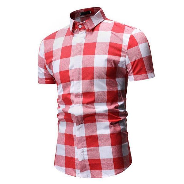 men's casual shirts plaid mens shirt wedding dress light gray red summer camisetas check blouse men short sleeve slim fashion gu7j, White;black
men's casual shirts plaid mens shirt wedding dress light gray red summer camisetas check blouse men short sleeve slim fashion gu7j, White;black