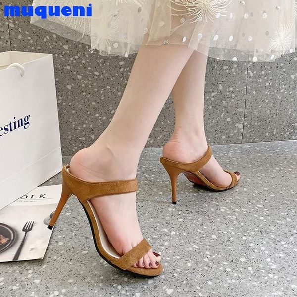 women slippers elegant mules high heels slip-on sandals flip flops open toe slides party super heel shoes woman, Black
women slippers elegant mules high heels slip-on sandals flip flops open toe slides party super heel shoes woman, Black