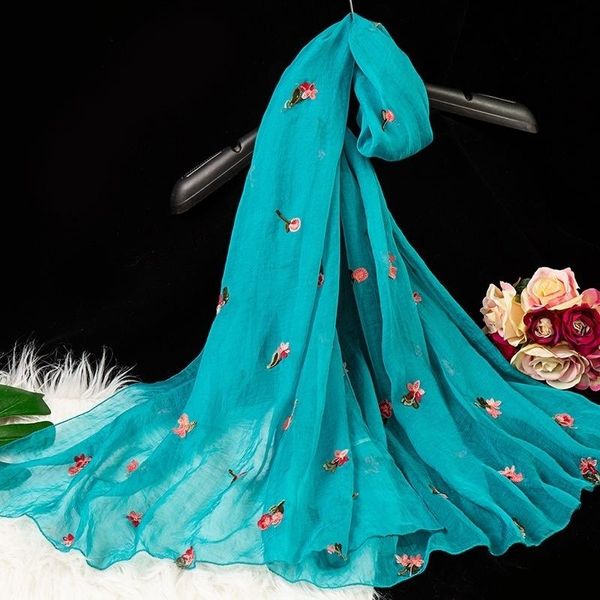 scarves embroidered chiffon scarf women silk national wind shawl multi-function wild travel sunscreen, Blue;gray
scarves embroidered chiffon scarf women silk national wind shawl multi-function wild travel sunscreen, Blue;gray