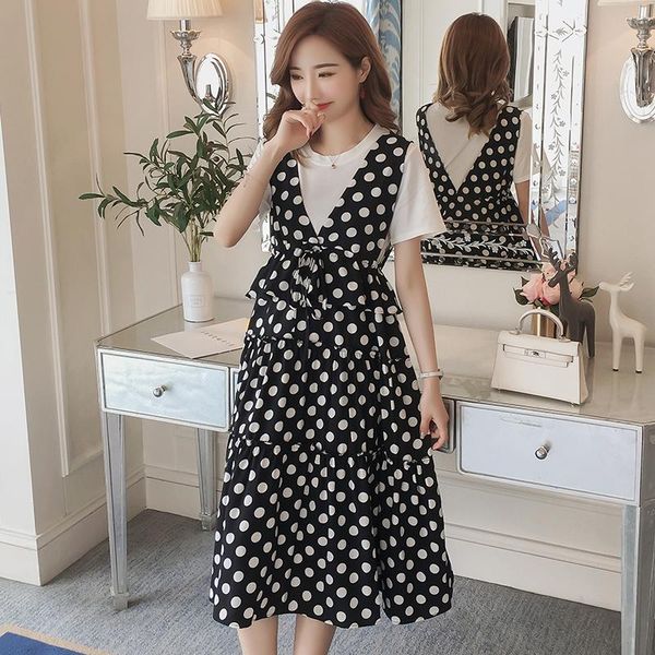 606# maternity clothes stylish sweety 2pcs dress set for pregnant women suit dresses, White
606# maternity clothes stylish sweety 2pcs dress set for pregnant women suit dresses, White