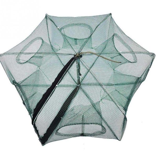 fishing accessories automatic net shrimp cage nylon foldable crab fish trap cast folding network 6 holes
fishing accessories automatic net shrimp cage nylon foldable crab fish trap cast folding network 6 holes