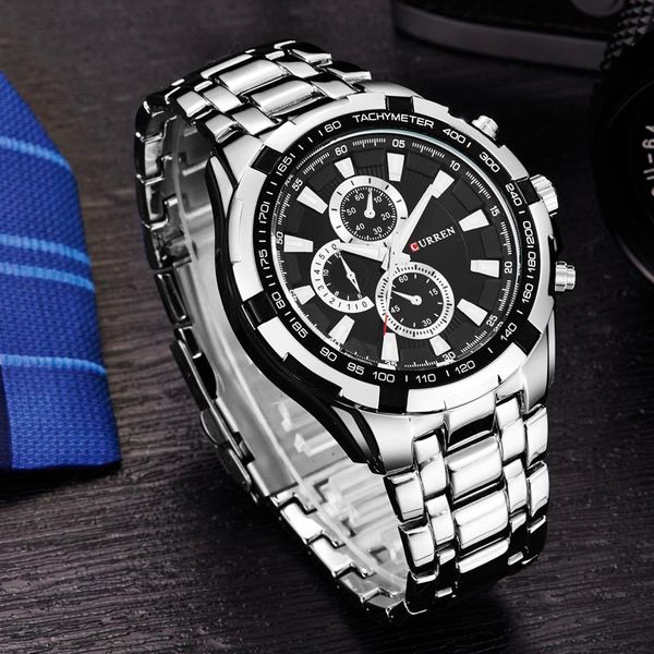 wristwatches curren quartz men watches wrist full steel sports watch waterproof relogio masculino, Slivery;brown
wristwatches curren quartz men watches wrist full steel sports watch waterproof relogio masculino, Slivery;brown