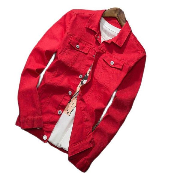 men's jackets spring autumn 2021 korean fashion red white men denim jacket cowboy guy couple teenagers shirt fit coat, Black;brown
men's jackets spring autumn 2021 korean fashion red white men denim jacket cowboy guy couple teenagers shirt fit coat, Black;brown