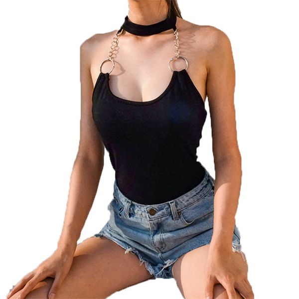 metal chain halter backless off shoulder woman summer sleeveless crew neck low-cut skinny casual black night club bodysuits 210604, Black;white
metal chain halter backless off shoulder woman summer sleeveless crew neck low-cut skinny casual black night club bodysuits 210604, Black;white