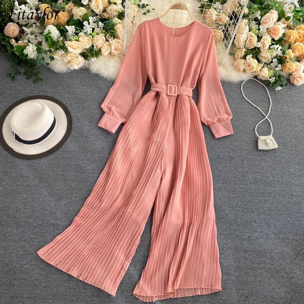 women's jumpsuits & rompers autumn elegant solid women office lady long sleeve with belt o neck pleated wide leg trousers nvtv, Black;white
women's jumpsuits & rompers autumn elegant solid women office lady long sleeve with belt o neck pleated wide leg trousers nvtv, Black;white