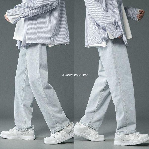 men's jeans harajuku straight korean casual fashion loose streetwear wide-leg trousers, Blue
men's jeans harajuku straight korean casual fashion loose streetwear wide-leg trousers, Blue