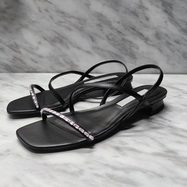 sandals 2021 summer style flat fairy word with thin straps low heel open toe rhinestone women, Black
sandals 2021 summer style flat fairy word with thin straps low heel open toe rhinestone women, Black