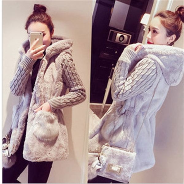 luxury women's ets autumn and winter classic fashion knitted stitched plush thickened hooded et for women, Black;brown
luxury women's ets autumn and winter classic fashion knitted stitched plush thickened hooded et for women, Black;brown