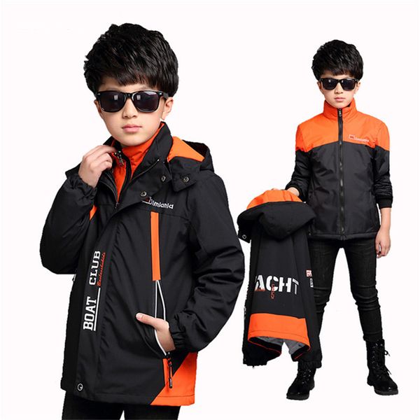 winter polyester jacket for boys new 2021 plus velvet thickening removable triple outdoor sportswear casual childrens clothing, Blue;gray
winter polyester jacket for boys new 2021 plus velvet thickening removable triple outdoor sportswear casual childrens clothing, Blue;gray