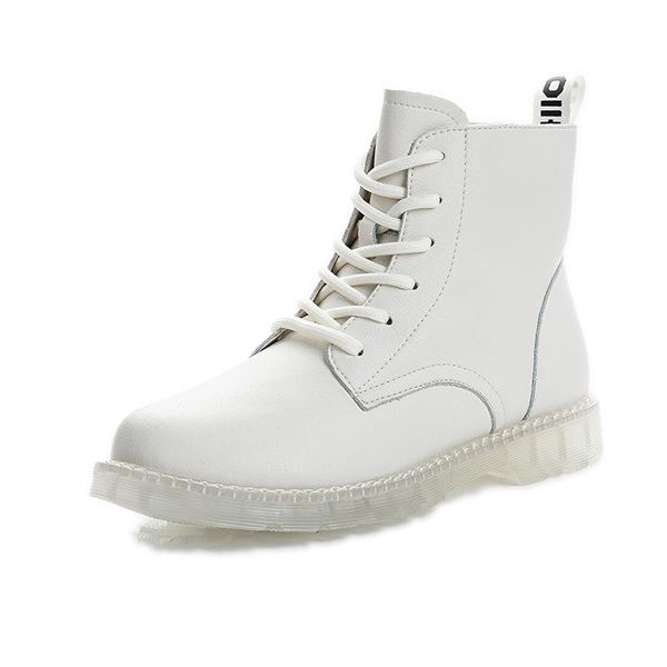 boots fashion lace up woman heel platform split leather transparent white military botas mujer girls, Black
boots fashion lace up woman heel platform split leather transparent white military botas mujer girls, Black