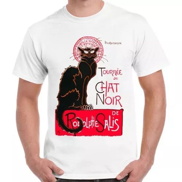 le chat noir theophile steinlen vintage poster retro t shirt 1216, White;black
le chat noir theophile steinlen vintage poster retro t shirt 1216, White;black