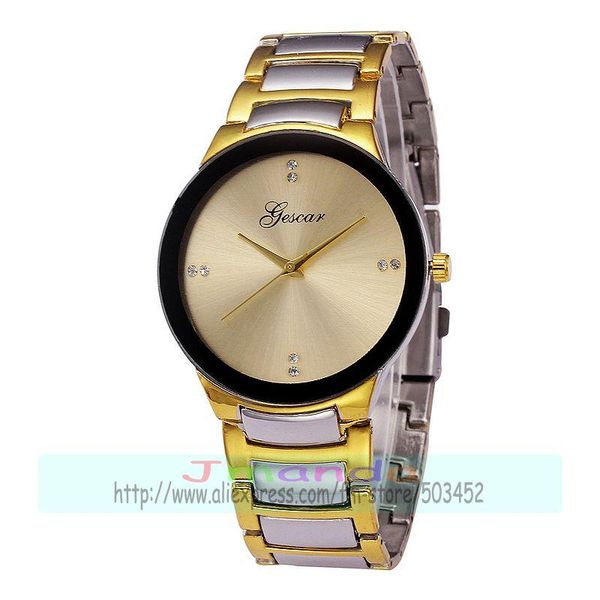 wristwatches 100pcs/lot gescar 7146 arrival alloy watch two tone color belt stainless steel wrap quartz casual wrist, Slivery;brown
wristwatches 100pcs/lot gescar 7146 arrival alloy watch two tone color belt stainless steel wrap quartz casual wrist, Slivery;brown