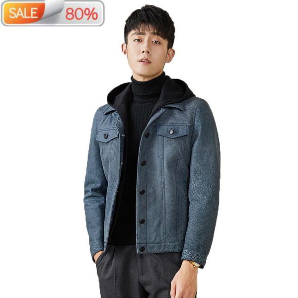 men's leather & faux genuine cow jacket men autumn winter short cowhide jackets coat blouson cuir homme mg-1a07040 b2132a, Black
men's leather & faux genuine cow jacket men autumn winter short cowhide jackets coat blouson cuir homme mg-1a07040 b2132a, Black