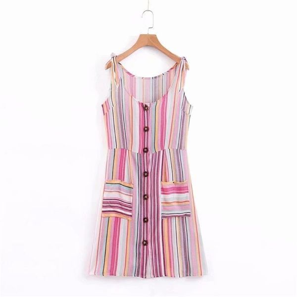 spring women's thin sleeveless color striped vest sling casual double pocket single-breasted printing mini dress dresses, Black;gray
spring women's thin sleeveless color striped vest sling casual double pocket single-breasted printing mini dress dresses, Black;gray