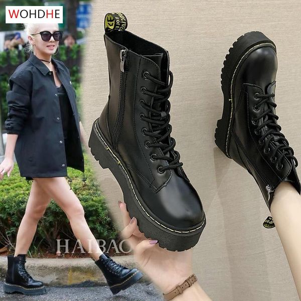 boots wohdhe women ankle lace up thick bottom riding pu leather fashion 2021 botas mujer high quality, Black
boots wohdhe women ankle lace up thick bottom riding pu leather fashion 2021 botas mujer high quality, Black