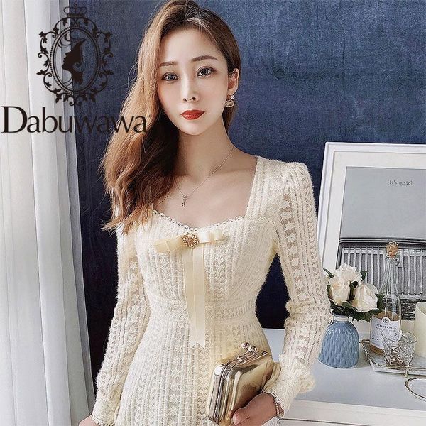 casual dresses dabuwawa exclusive sweet beige bow lace dress women square neck long sleeve elegant solid a-line party ladies do1adr049, Black;gray
casual dresses dabuwawa exclusive sweet beige bow lace dress women square neck long sleeve elegant solid a-line party ladies do1adr049, Black;gray