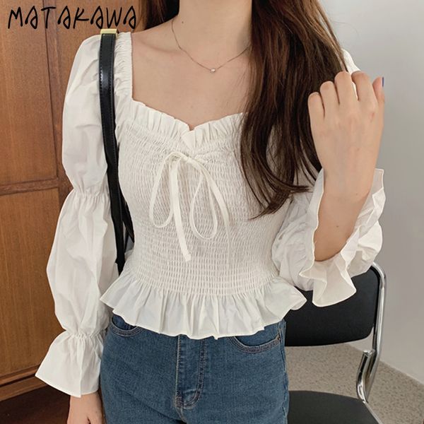matakawa lapel fungus ladies shirt lace up slim shirt puff sleeve plaid blusas women korea chic square collar woman blouse 210513, White
matakawa lapel fungus ladies shirt lace up slim shirt puff sleeve plaid blusas women korea chic square collar woman blouse 210513, White