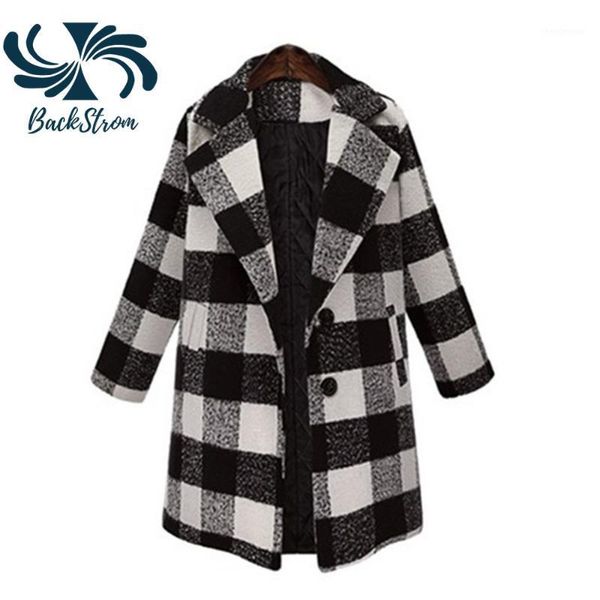 women's wool & blends backstrom women black white plaid woolen coats single-breasted loose trench outwear chic jacket plus size fall cl
women's wool & blends backstrom women black white plaid woolen coats single-breasted loose trench outwear chic jacket plus size fall cl