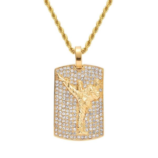 pendant necklaces hip hop jewelry stainless steel micro-set zircon necklace side kick, Silver
pendant necklaces hip hop jewelry stainless steel micro-set zircon necklace side kick, Silver