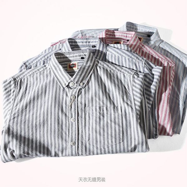 men's casual shirts 2021 spring and autumn japanese retro long-sleeved lapel striped shirt fashion youth pure cotton oxford blouses, White;black
men's casual shirts 2021 spring and autumn japanese retro long-sleeved lapel striped shirt fashion youth pure cotton oxford blouses, White;black
