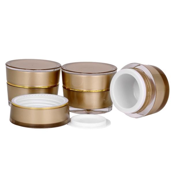5g upscale acrylic cream jar gold slanted shoulder sample empty bottle container storage bottles & jars
5g upscale acrylic cream jar gold slanted shoulder sample empty bottle container storage bottles & jars