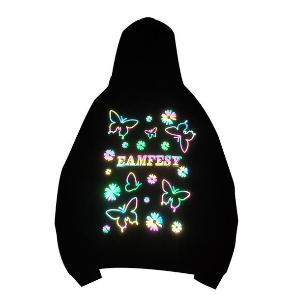 men's hoodies & sweatshirts hip-hop streetwear reflective butterfly print couple clothes loose long sleeve balck hooded fashion hoodie, Black
men's hoodies & sweatshirts hip-hop streetwear reflective butterfly print couple clothes loose long sleeve balck hooded fashion hoodie, Black