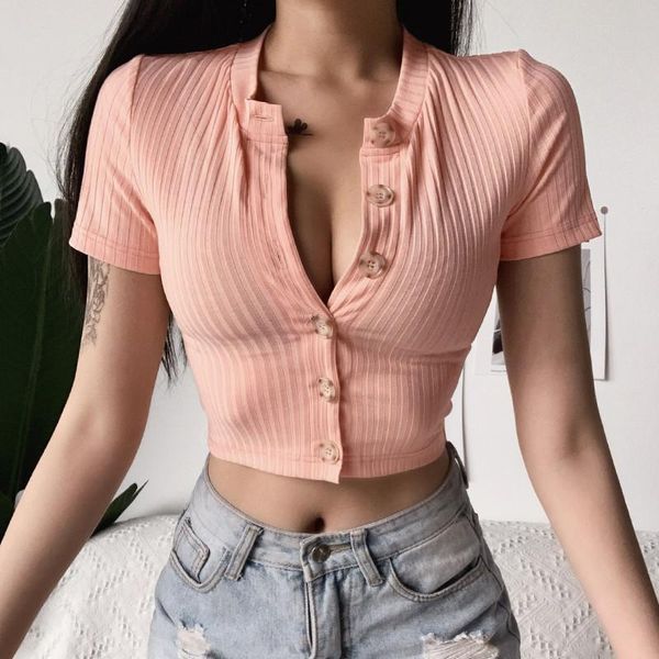 women's blouses & shirts summer casual tee women ladies crop short sleeve stretch ribbed knitted sweaters buttoned cardigan ba, White
women's blouses & shirts summer casual tee women ladies crop short sleeve stretch ribbed knitted sweaters buttoned cardigan ba, White