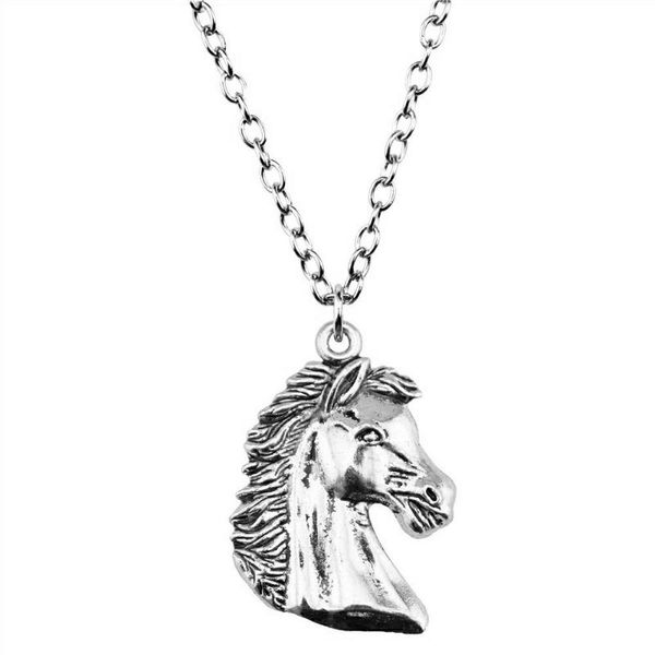 pendant necklaces 1 piece 43x29mm horse charms necklace for women drop supplier pendants female gift, Silver
pendant necklaces 1 piece 43x29mm horse charms necklace for women drop supplier pendants female gift, Silver
